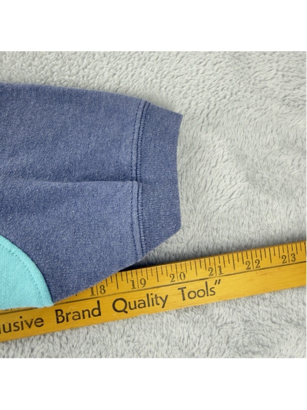 Vintage Nike Men's Size Large Reworked Blue Retro Fleece Crewneck Sweater - Picture 10 of 11
